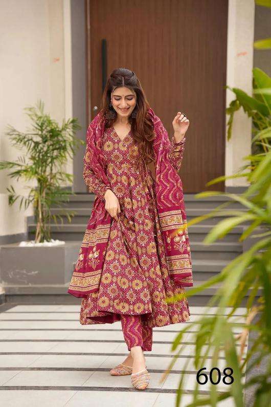 pr clora vol 6 muslin print readymade classic look big size 3pcs festival wear dress