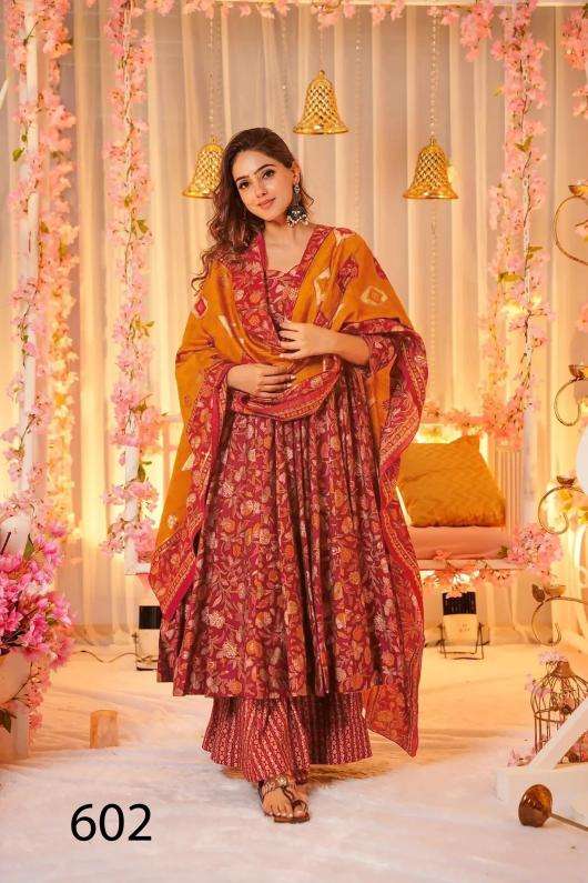 pr clora vol 6 muslin print readymade classic look big size 3pcs festival wear dress