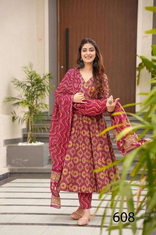 pr clora vol 6 muslin print readymade classic look big size 3pcs festival wear dress