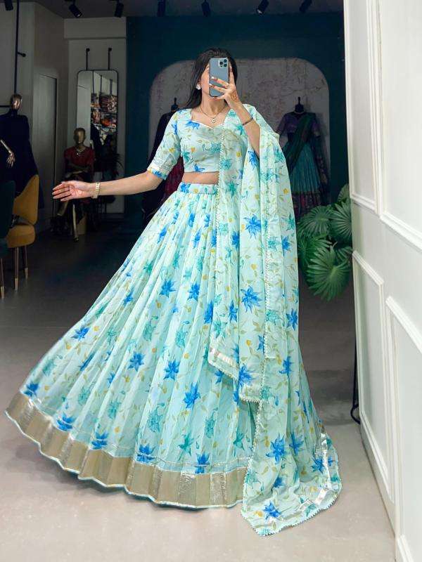 pr lnb1036 floral print tabby silk fully stitch shop trendy lehenga choli 