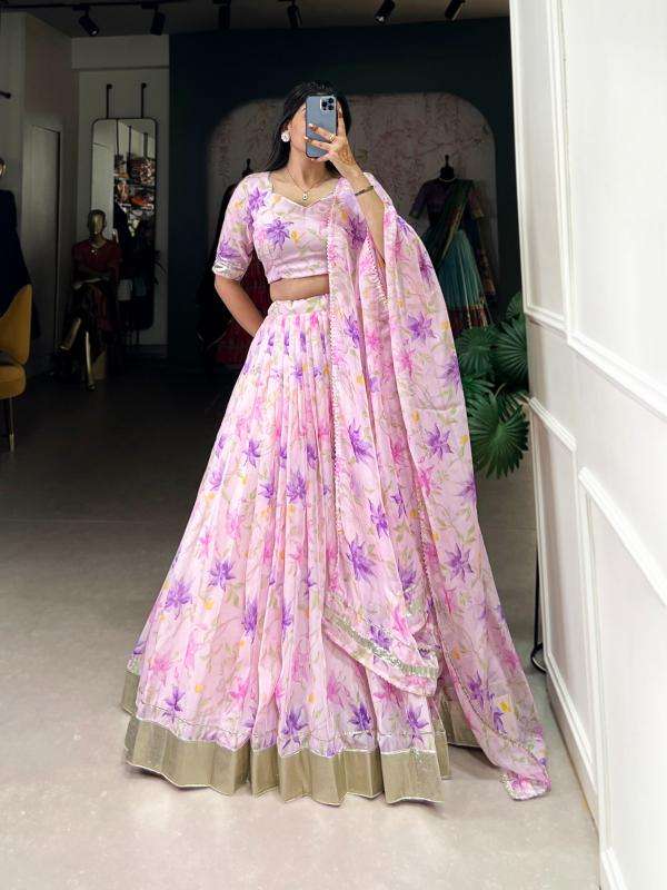 pr lnb1036 floral print tabby silk fully stitch shop trendy lehenga choli 