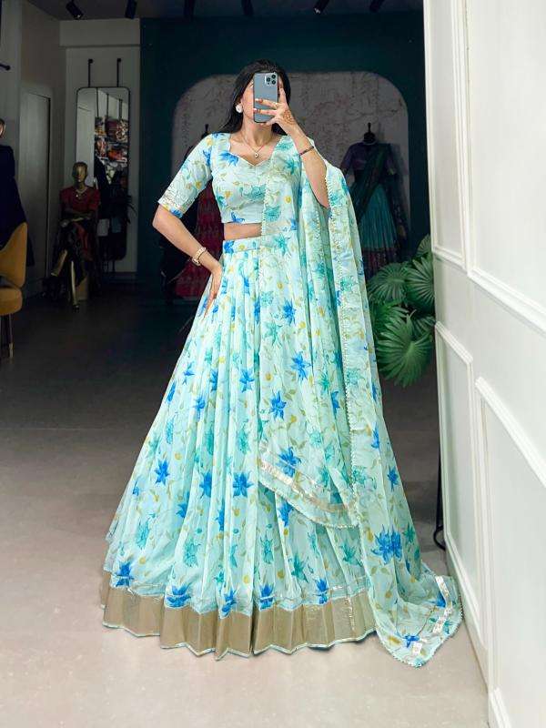 pr lnb1036 floral print tabby silk fully stitch shop trendy lehenga choli 