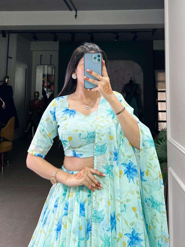 pr lnb1036 floral print tabby silk fully stitch shop trendy lehenga choli 