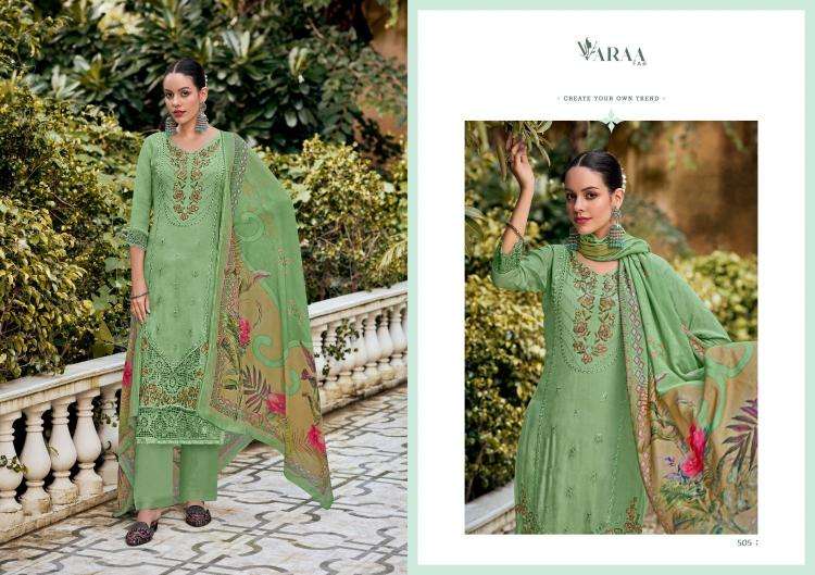 varaa fab gulistaan vol 1 series 501-506 BEMBERG MUSLIN wholesale salwar kameez in surat