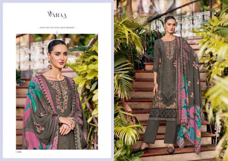 varaa fab gulistaan vol 1 series 501-506 BEMBERG MUSLIN wholesale salwar kameez in surat