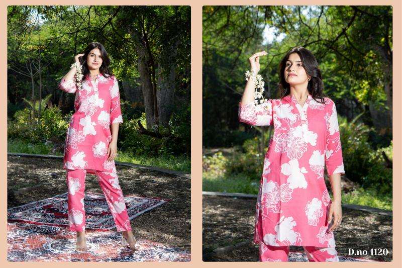pr 1118-1122 rayon classic look fully stitch big size co-ord sets