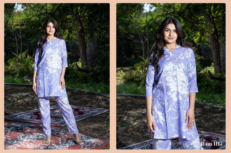 pr 1118-1122 rayon classic look fully stitch big size co-ord sets
