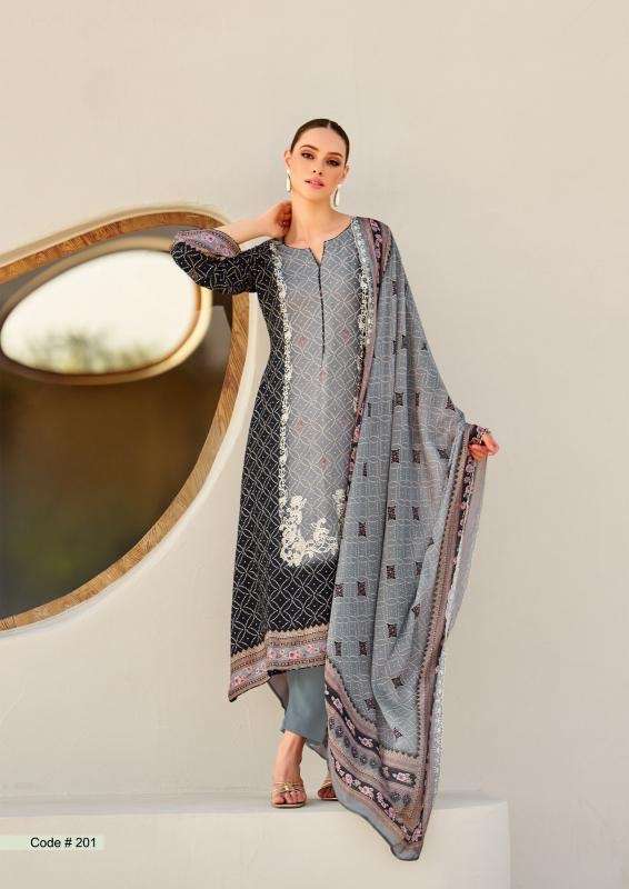 The hermitage shop bandhej series 201-206 jam satin wholesale suit