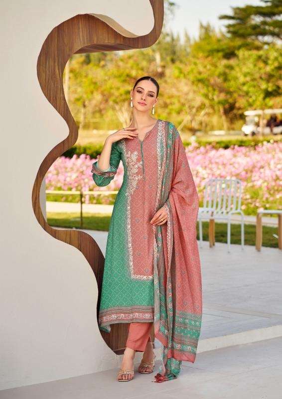 The hermitage shop bandhej series 201-206 jam satin wholesale suit