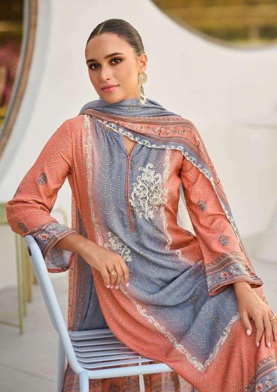 The hermitage shop bandhej series 201-206 jam satin wholesale suit