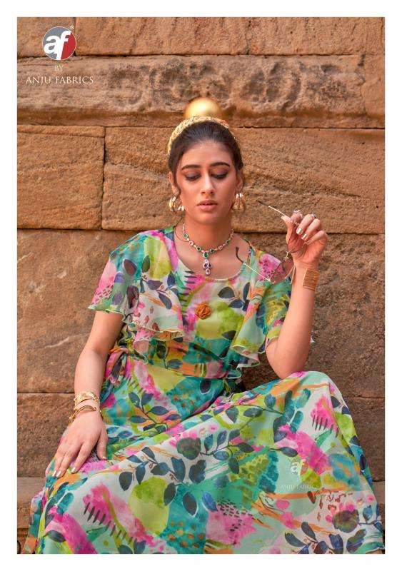 Anju fab coral charm vol 5 series 4231-4236 chiffon wholesale kurti