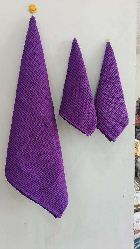 pr plain solid color fancy towel 3pcs set perfect for gifting purpose 