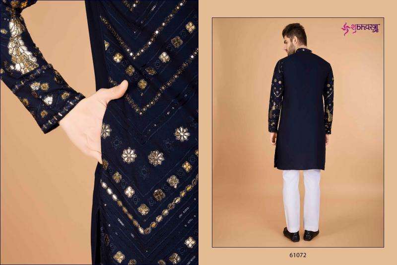 shubhvastra heritage vastra series 61071-61076 viscose rayon mens kurta 