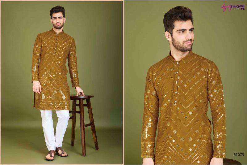 shubhvastra heritage vastra series 61071-61076 viscose rayon mens kurta 