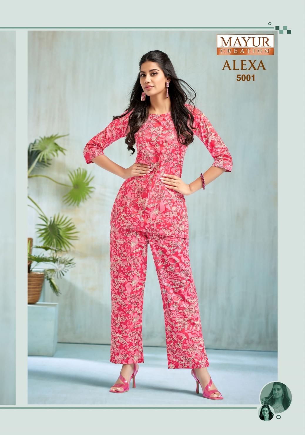 mayur creation alexa vol 5 series 5001-5010 COTTON CORD-SET 