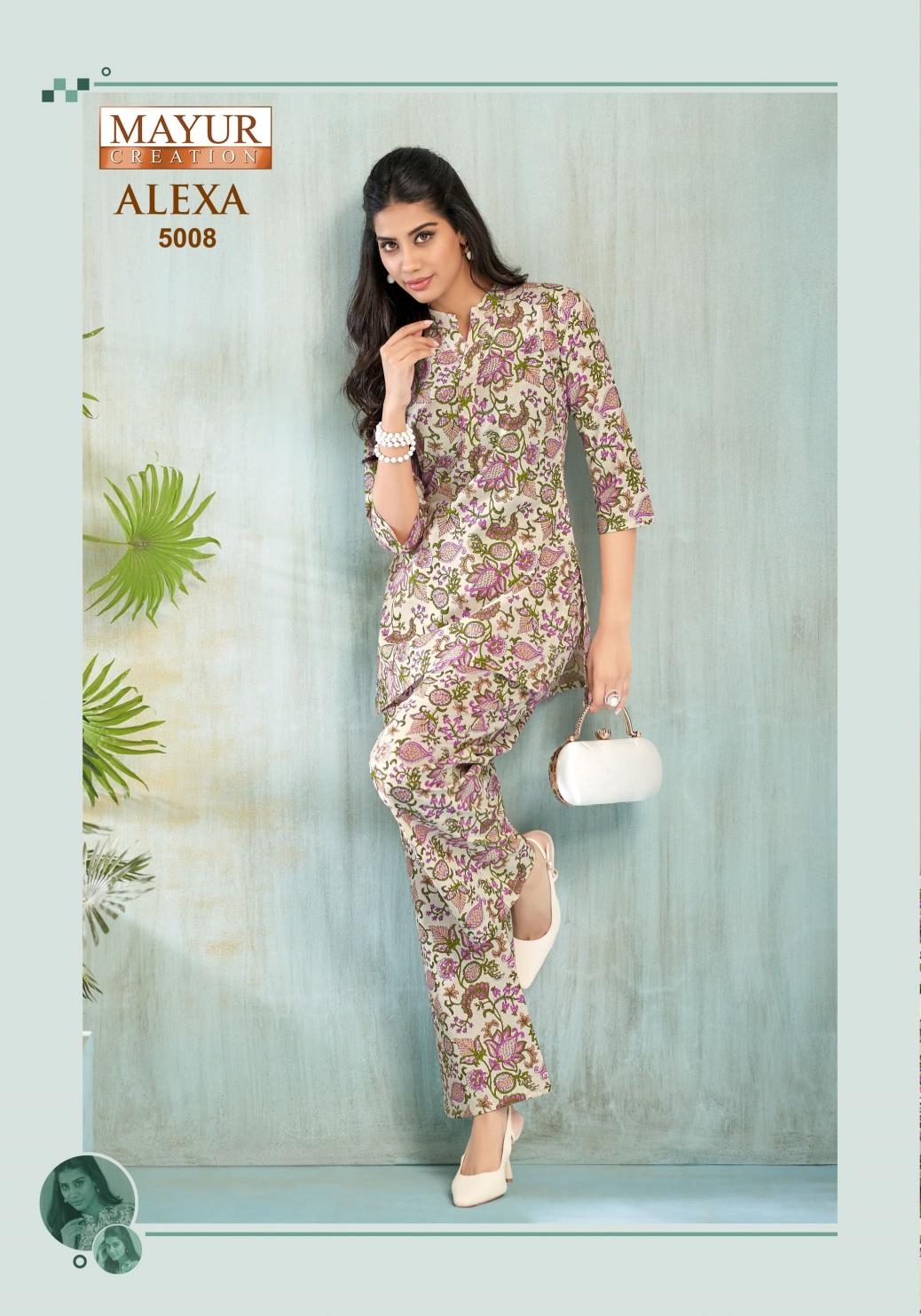 mayur creation alexa vol 5 series 5001-5010 COTTON CORD-SET 