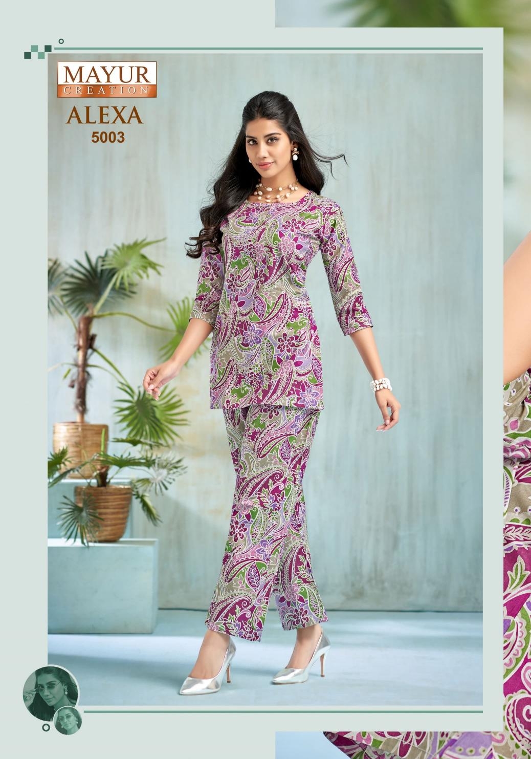 mayur creation alexa vol 5 series 5001-5010 COTTON CORD-SET 