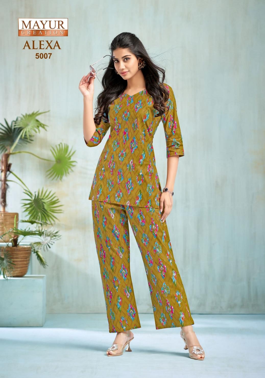 mayur creation alexa vol 5 series 5001-5010 COTTON CORD-SET 