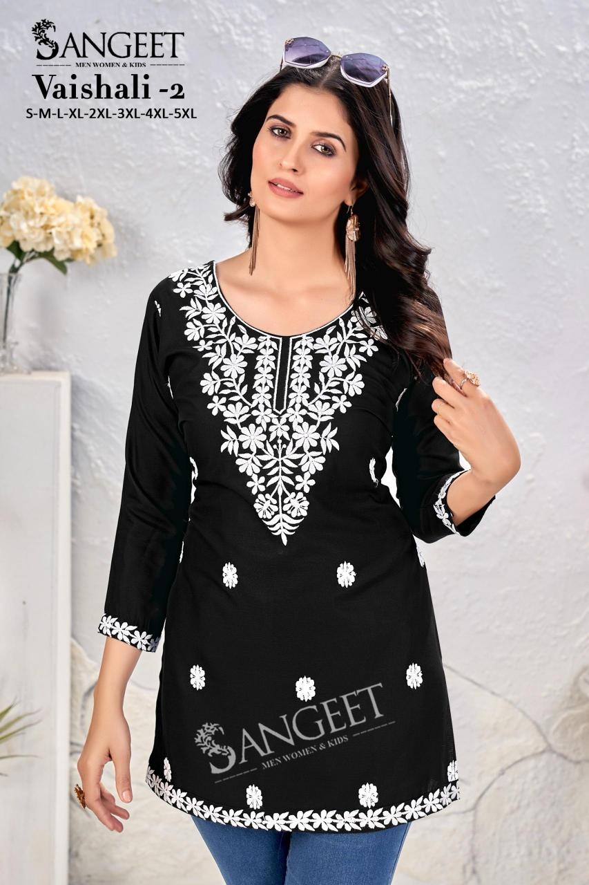 vaishali vol 2 series 1001-1006 cotton unique colours full stitch big size short tops