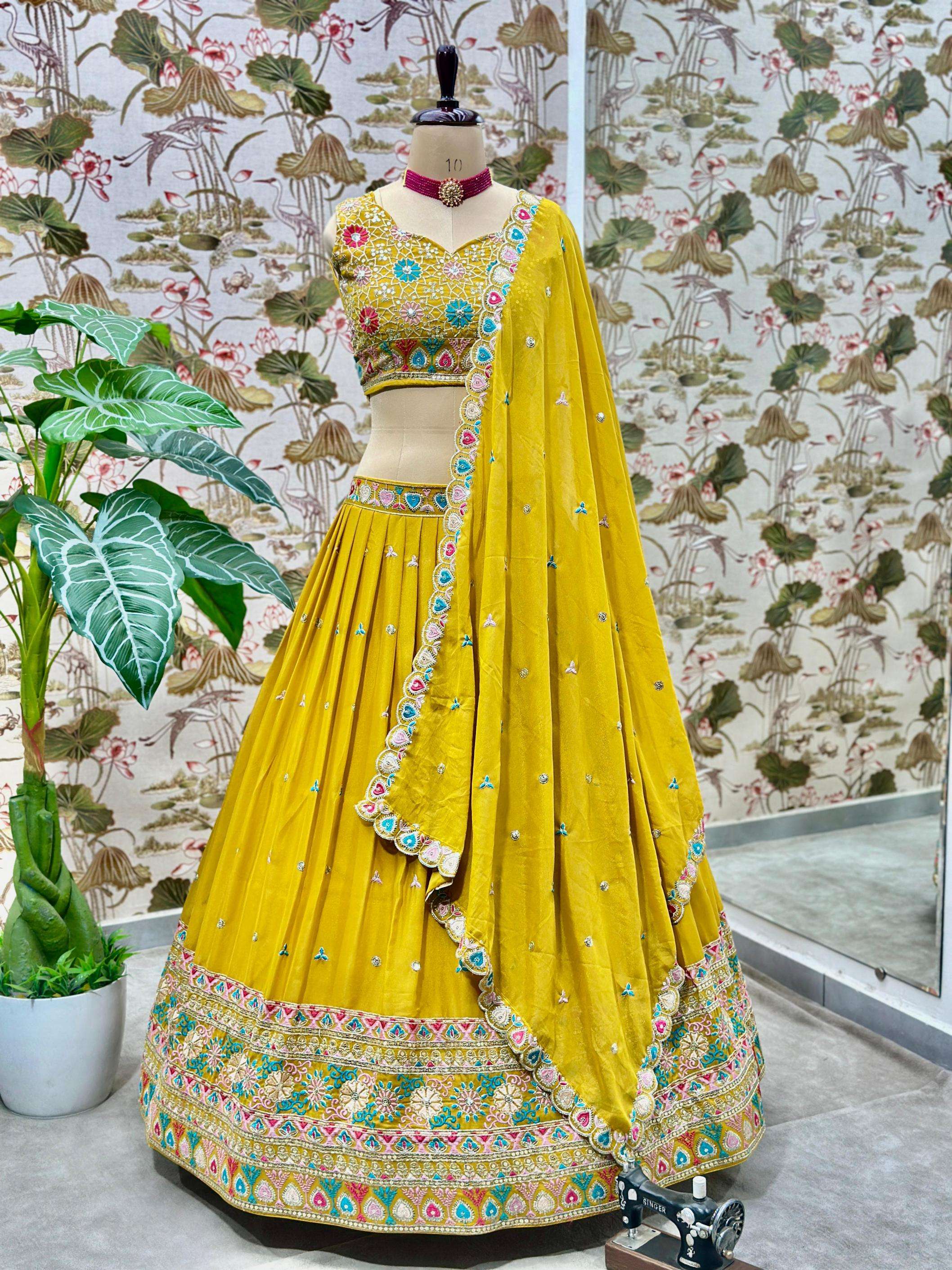 5111 star georgette sequence work traditional chaniya choli for wedding festivals