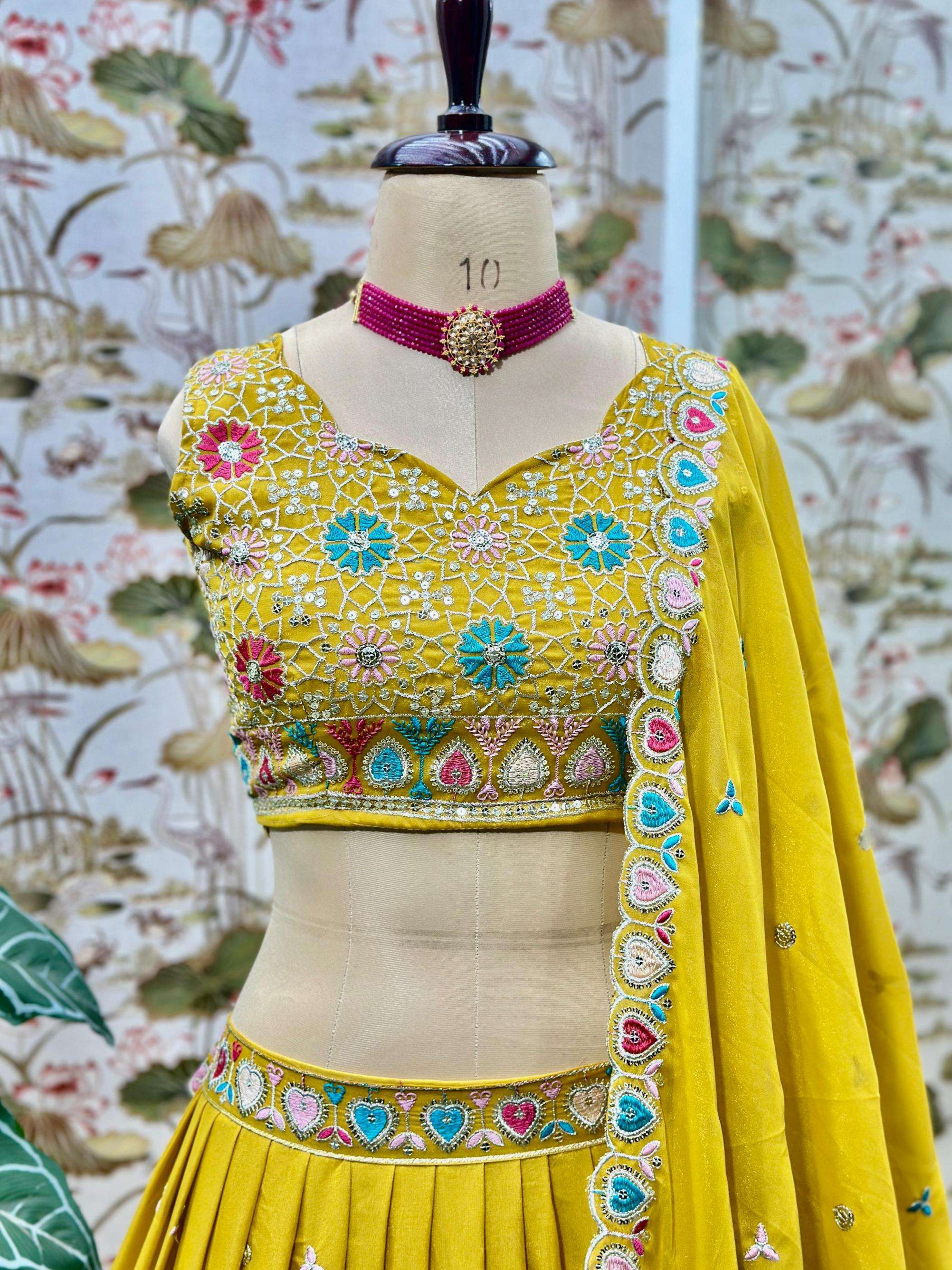 5111 star georgette sequence work traditional chaniya choli for wedding festivals