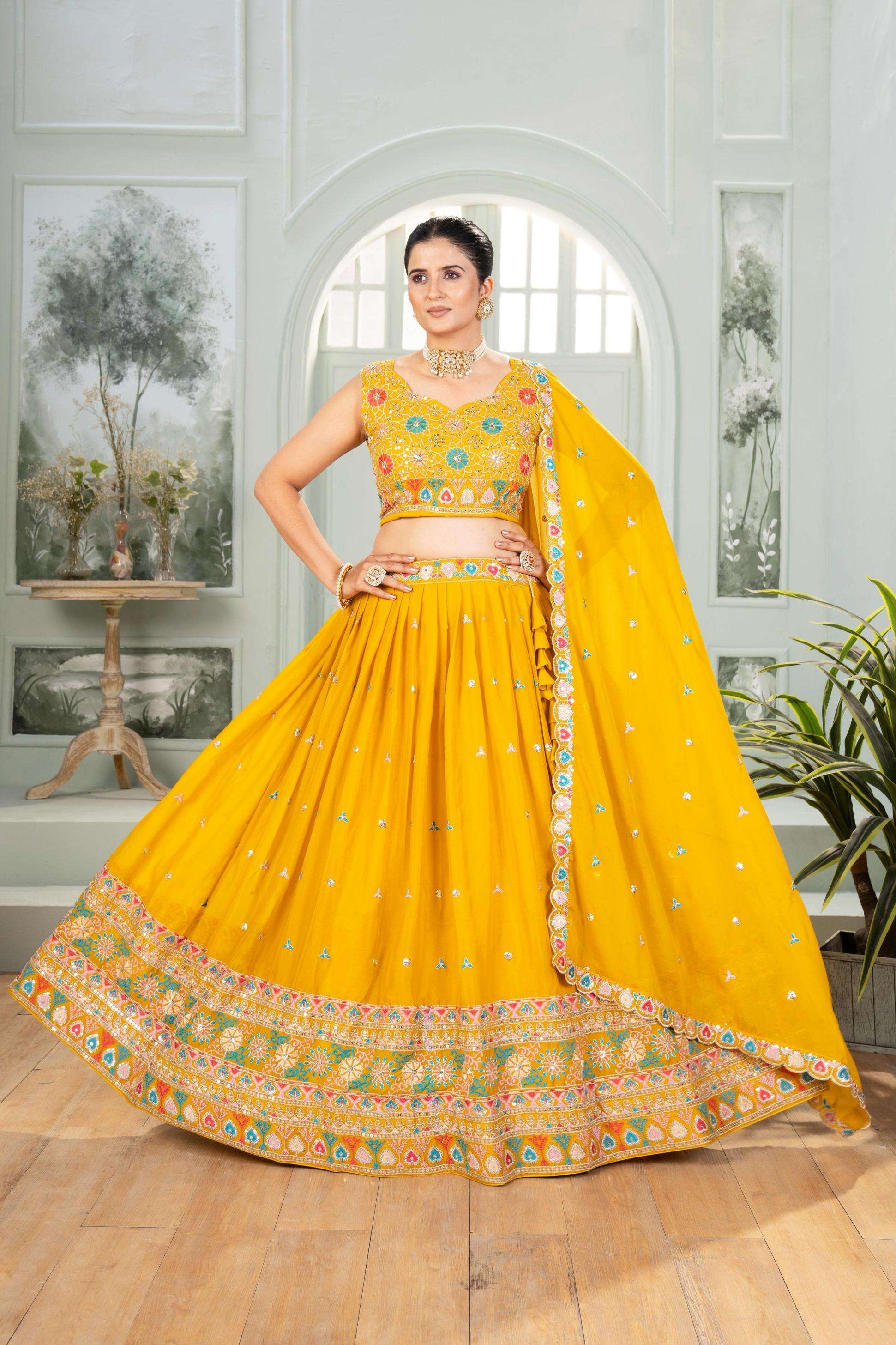 5111 star georgette sequence work traditional chaniya choli for wedding festivals