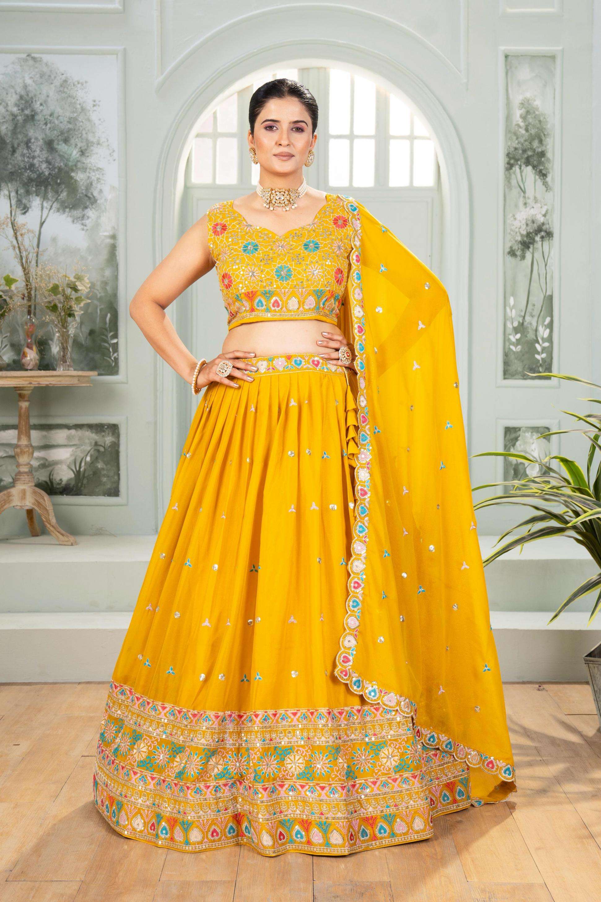 5111 star georgette sequence work traditional chaniya choli for wedding festivals