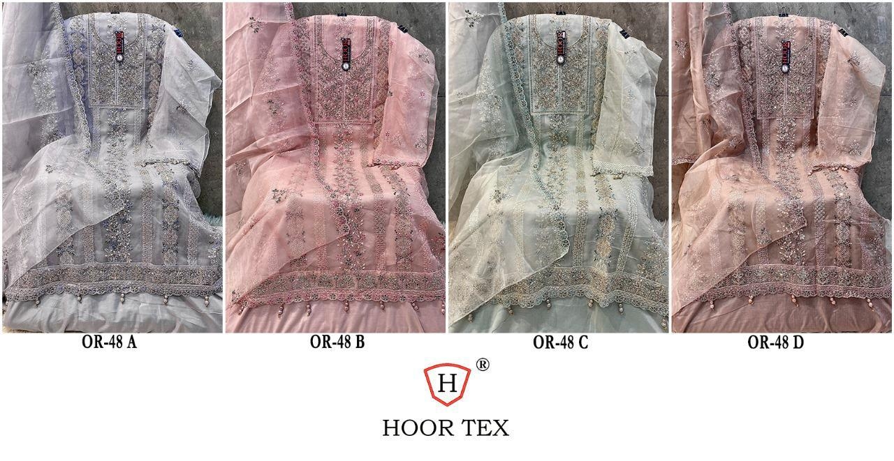 HOOR TEX  OR-48 A To D  Heavy Organza wholesale suit 