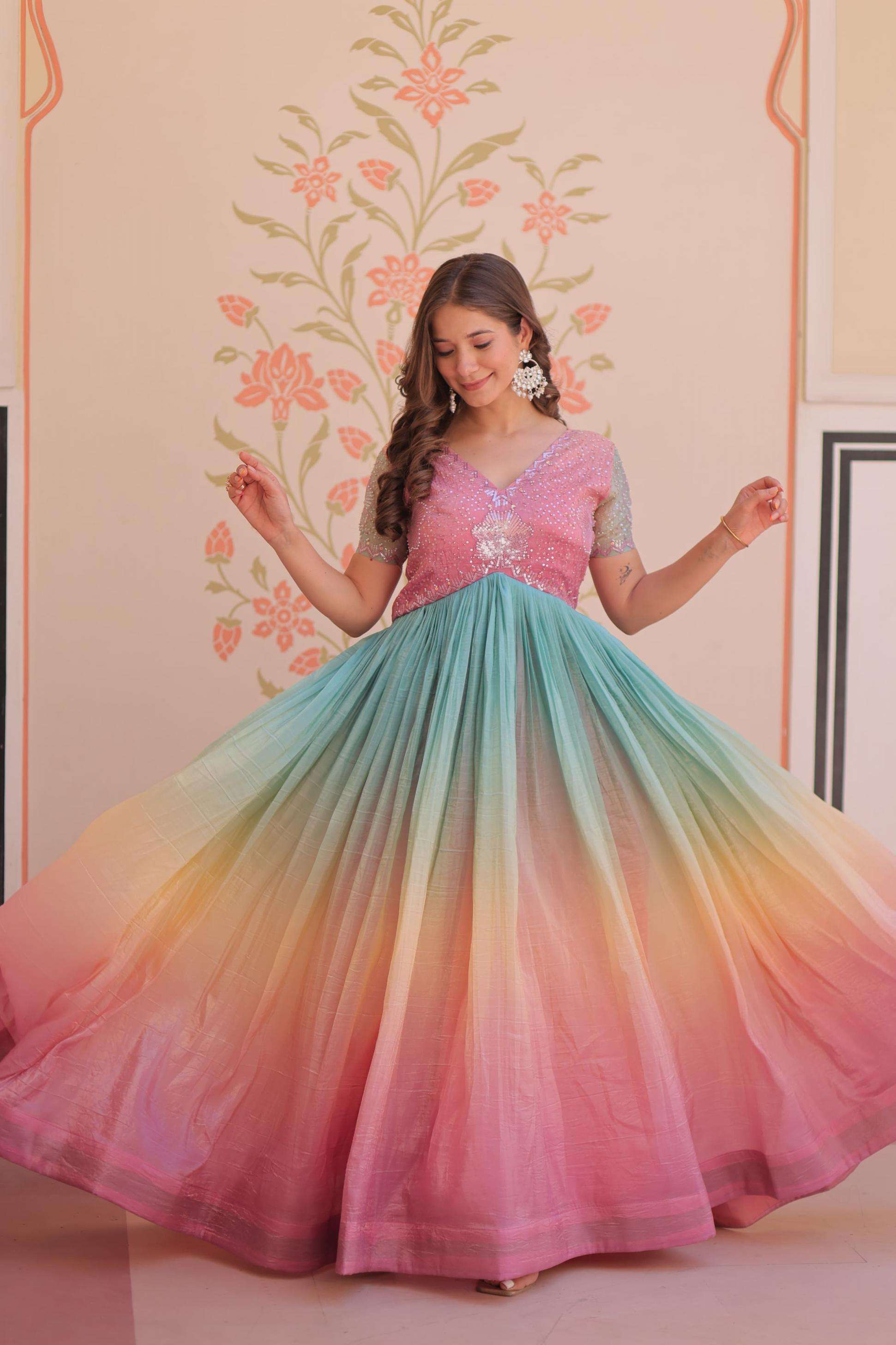 ka 1169 gold crush shop stunning fully stitch gown for any occasion