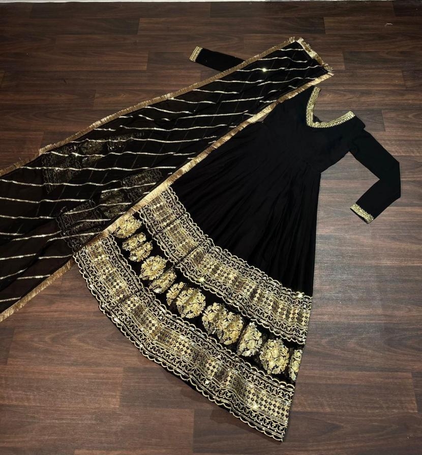 lw 9150 colors traditional faux blooming fully stitch gown with dupatta