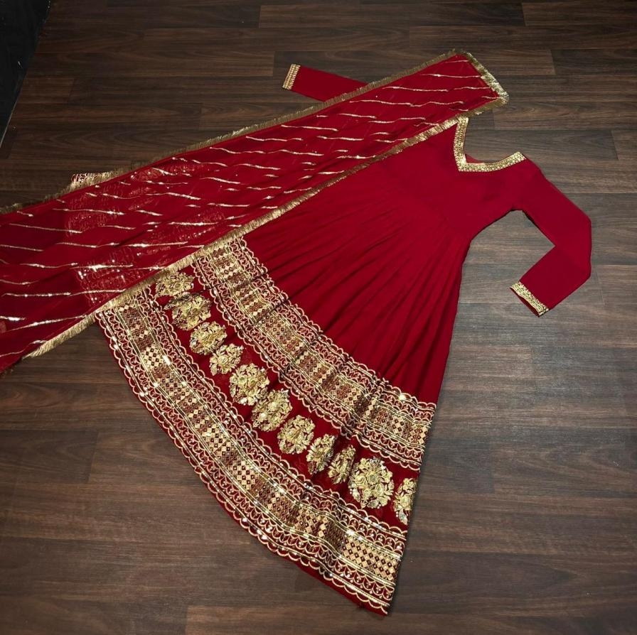 lw 9150 colors traditional faux blooming fully stitch gown with dupatta