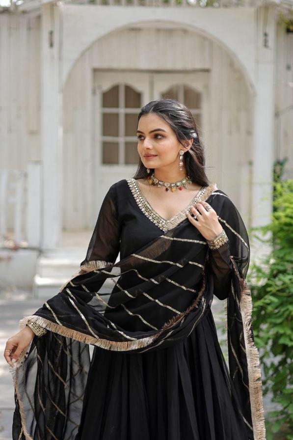 lw 9150 colors traditional faux blooming fully stitch gown with dupatta