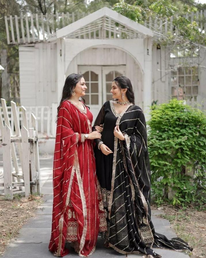 lw 9150 colors traditional faux blooming fully stitch gown with dupatta