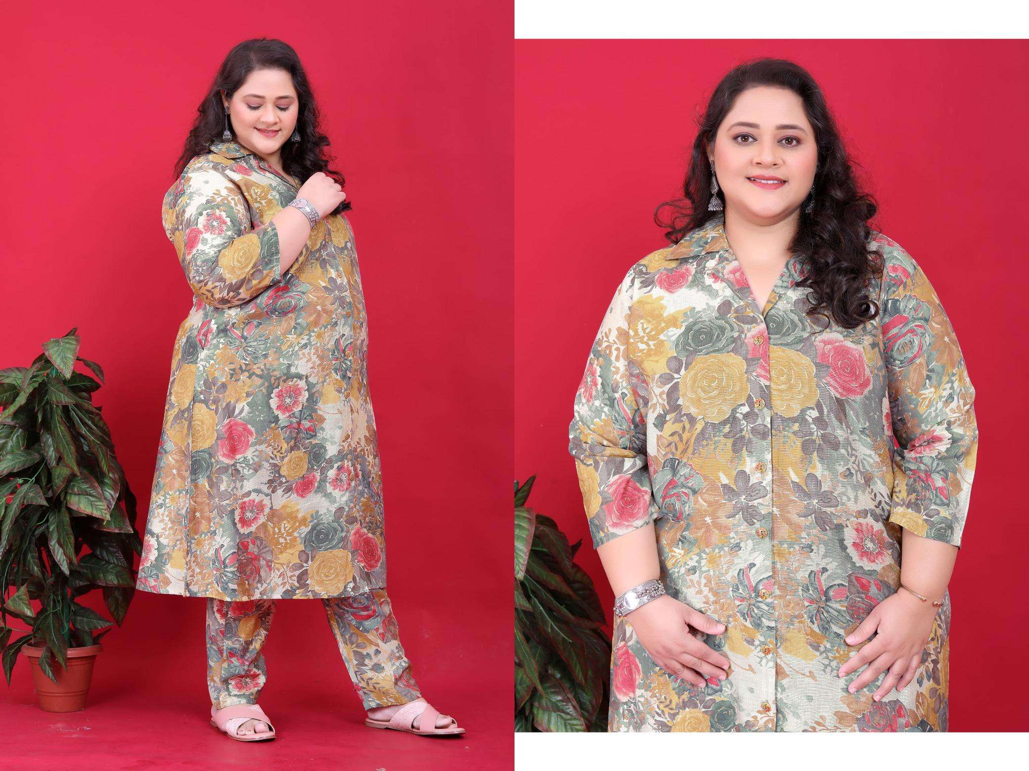 Moksh Big Size Co-ord Set Vol-3 series 8635-8636 Premium Vertical co-ord sets