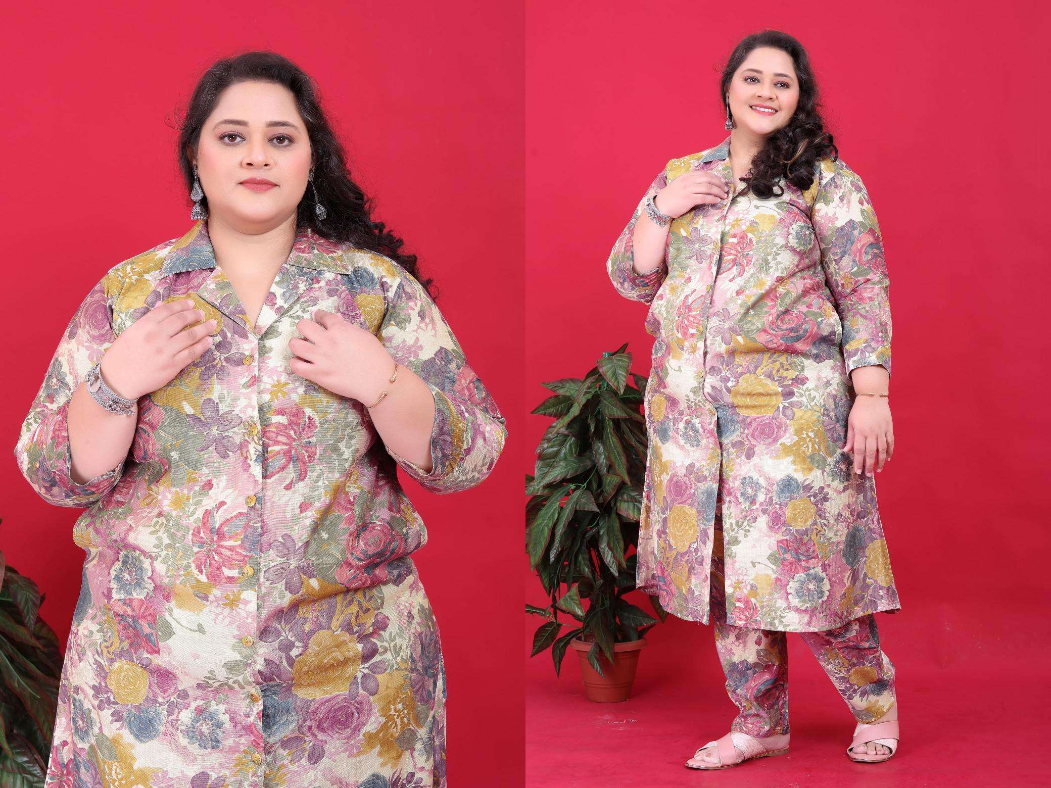 Moksh Big Size Co-ord Set Vol-3 series 8635-8636 Premium Vertical co-ord sets