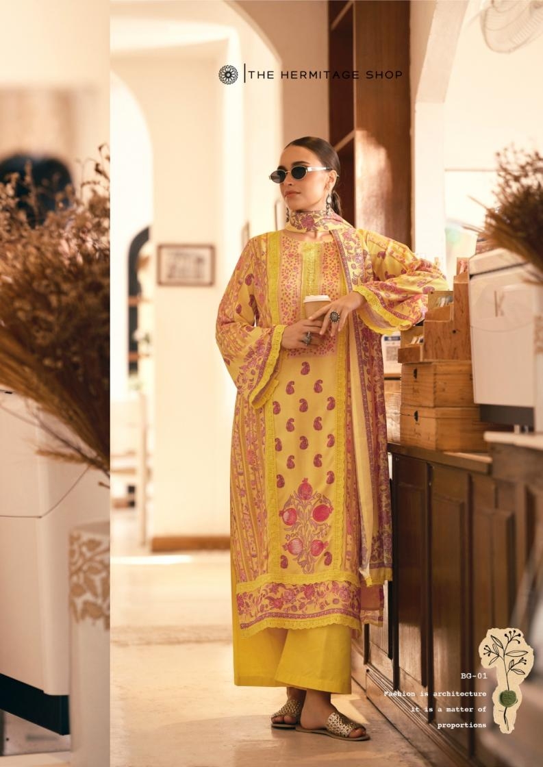the hermitage bagh edition vol 3 series 01-06 Pure  Lawn wholesale suit 