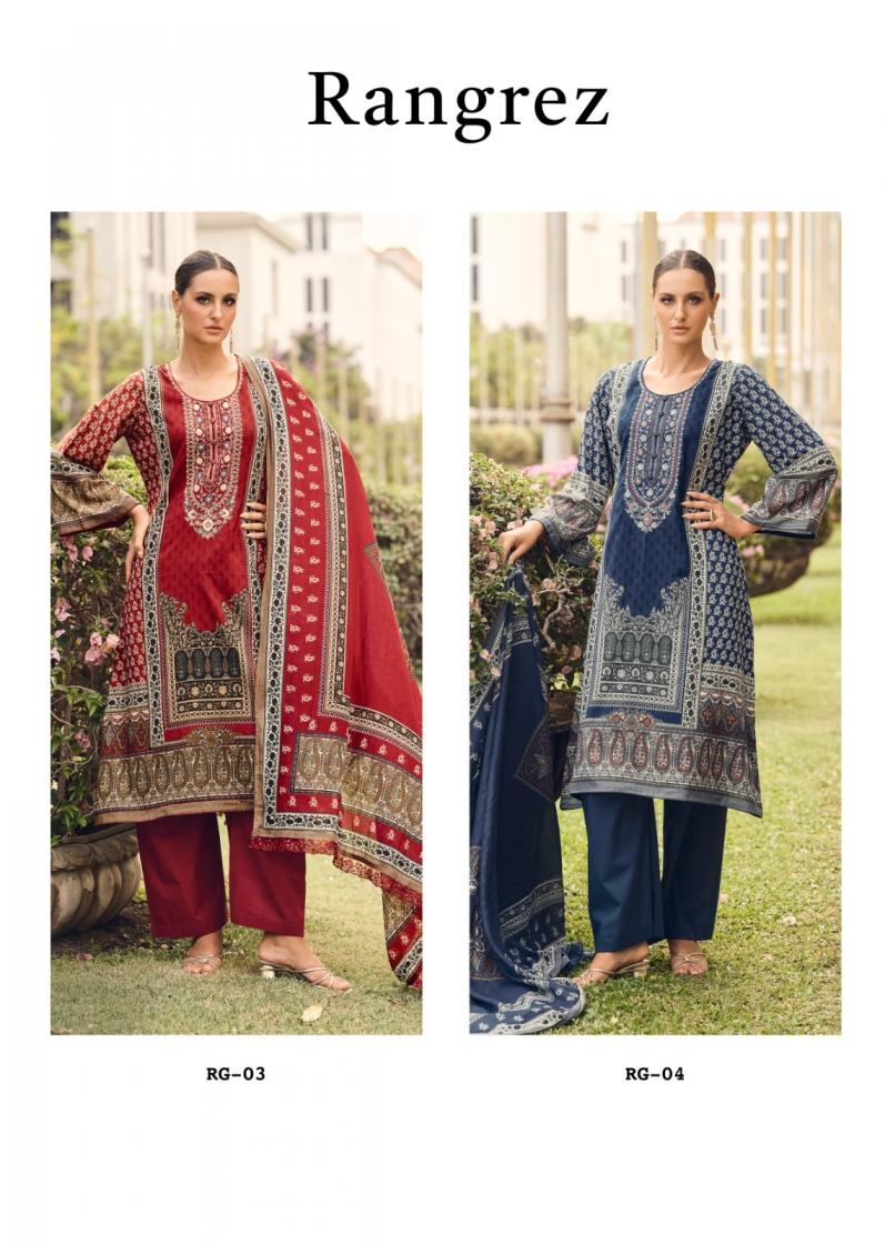 the hermitage shop rangrez series 01-04 LAWN COTTON wholesale suit 