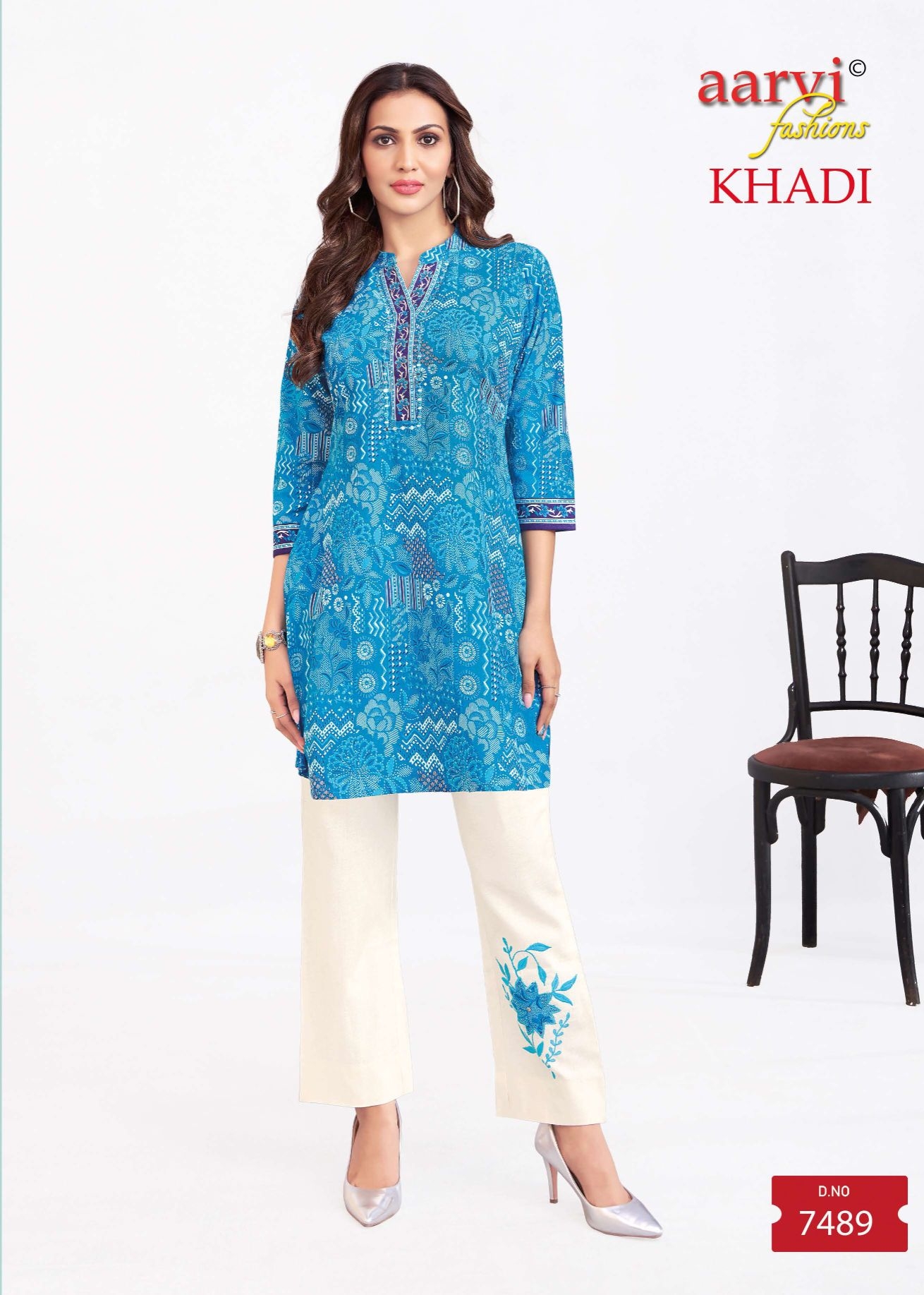 Aarvi Khadi Vol-2 series 7487 to 7494 Pure Cotton Flex Printed With Hand Cord Sets in wholesale surat