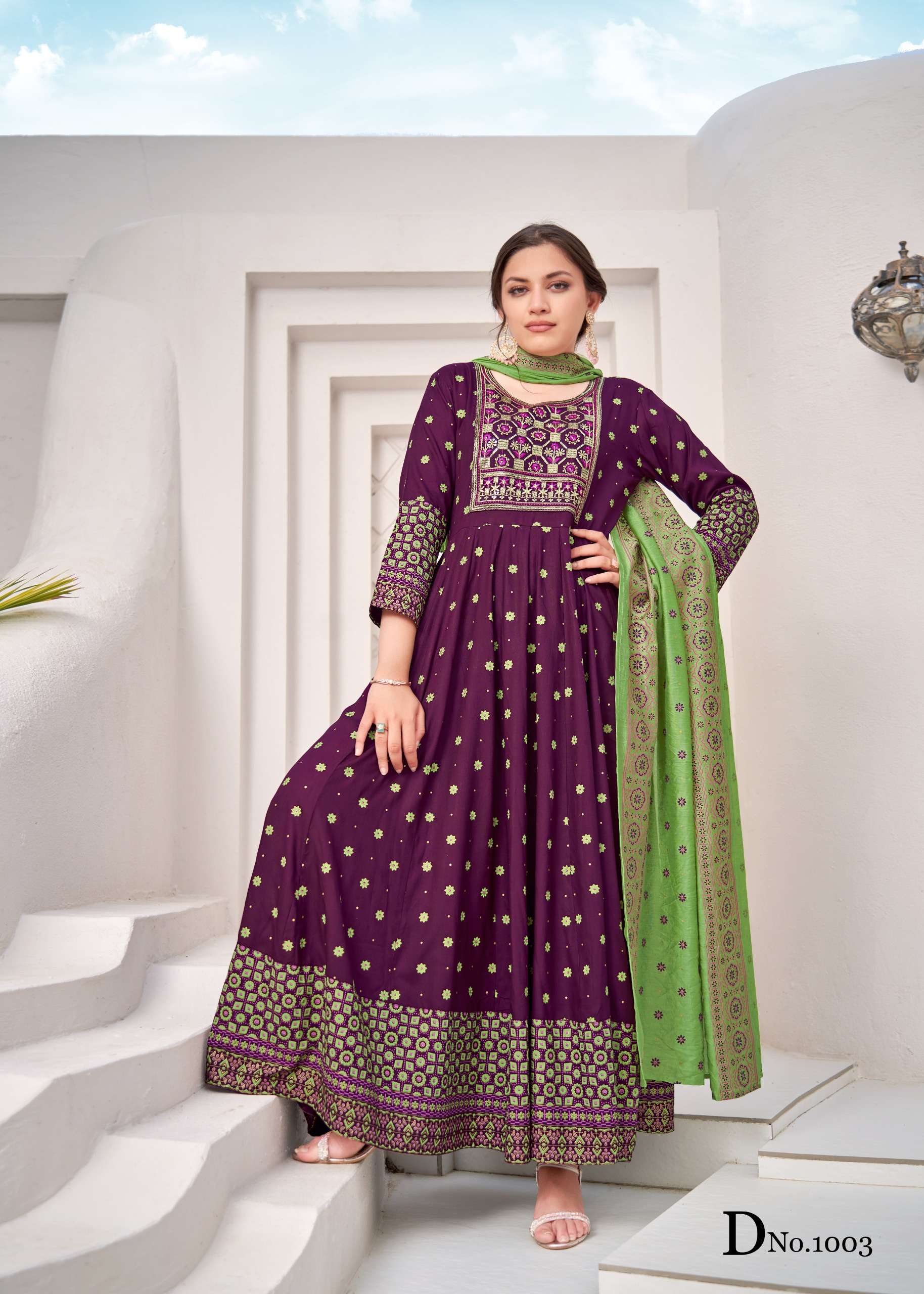 btm 65 14 KG RAYON WITH COLOR FOIL WITH HEAVY EMBROIDERY wholesale suit 