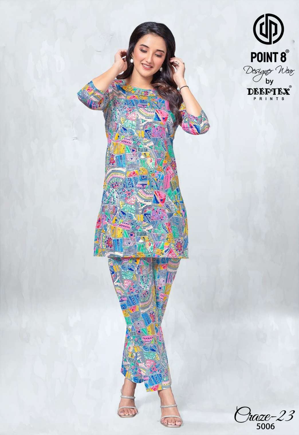 Deeptex Craze23 Vol-5 series 5001 to 5010 Pure Cotton Printed Cord Set in wholesale surat