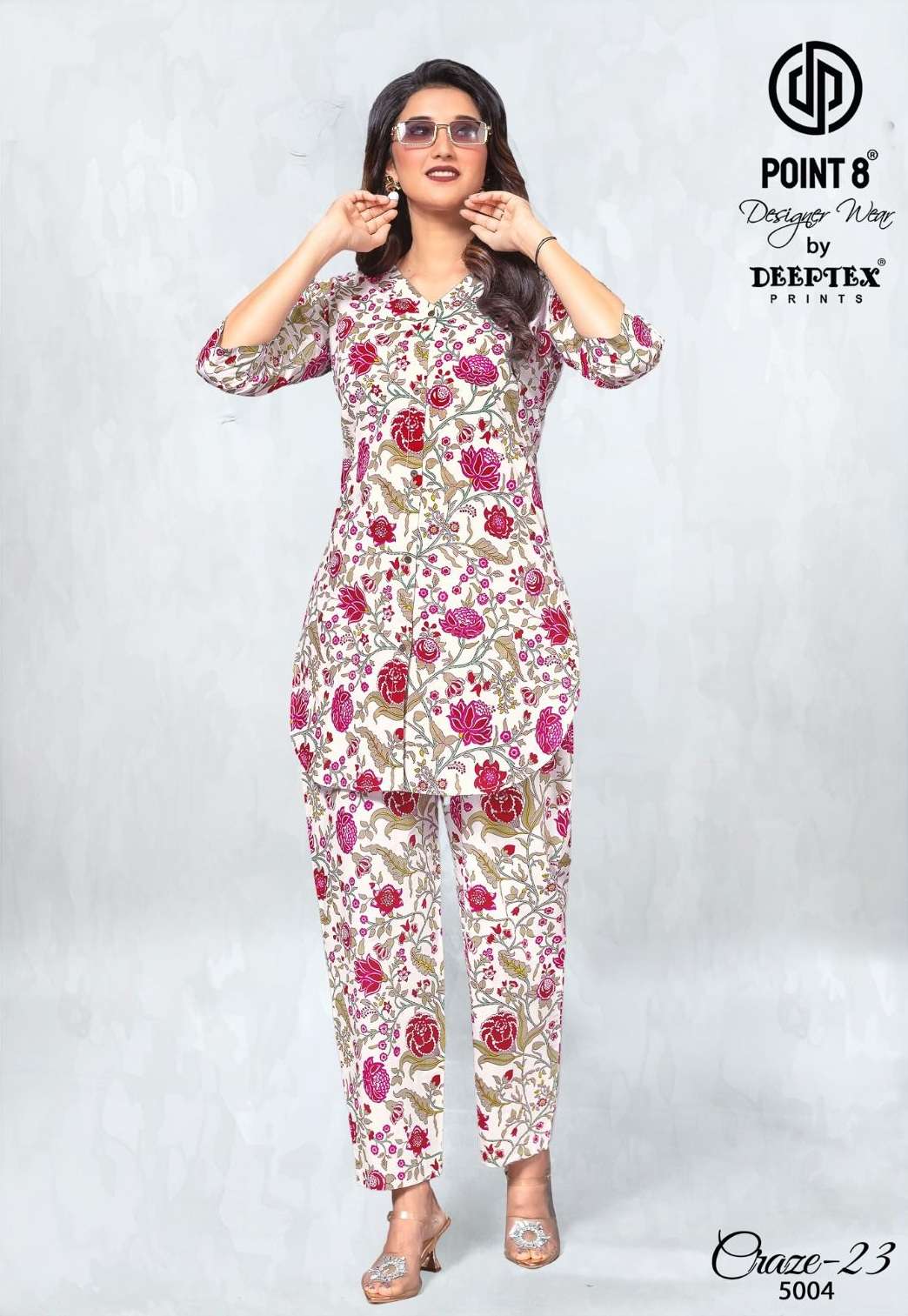 Deeptex Craze23 Vol-5 series 5001 to 5010 Pure Cotton Printed Cord Set in wholesale surat
