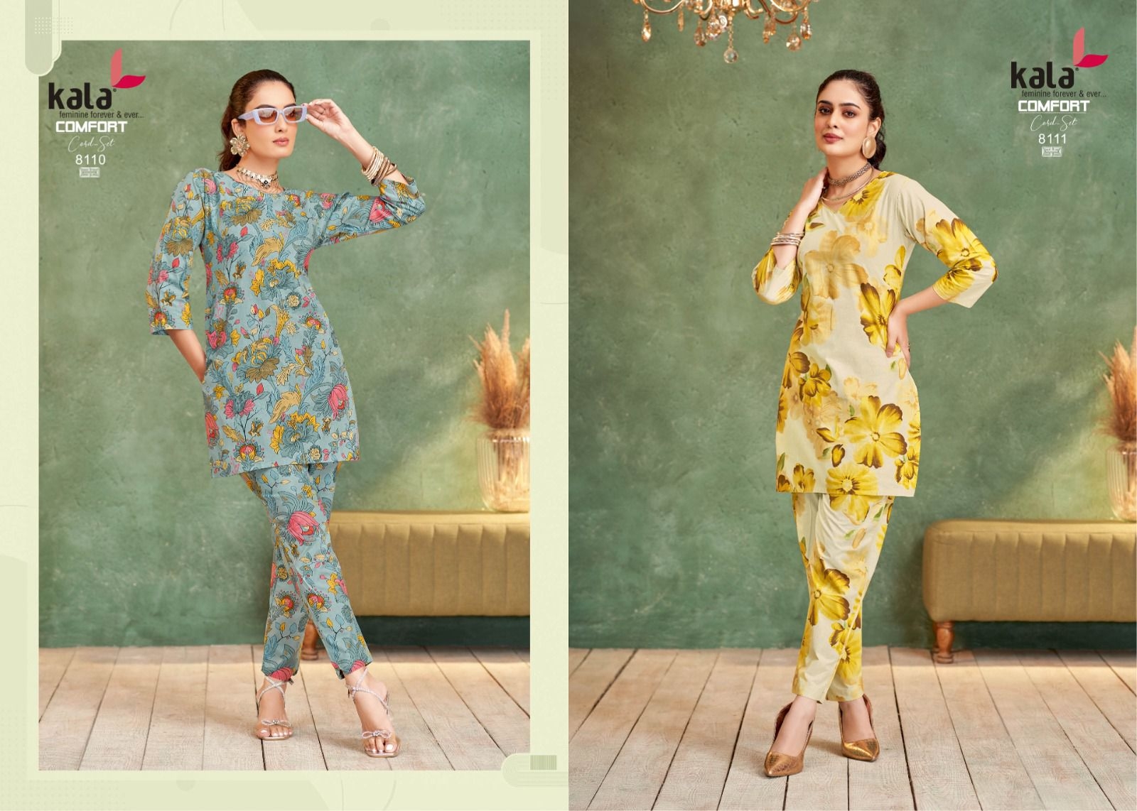 Kala Comfort Vol-4 series 8101 to 8112 Pure Cotton Printed Cord Set in wholesale surat