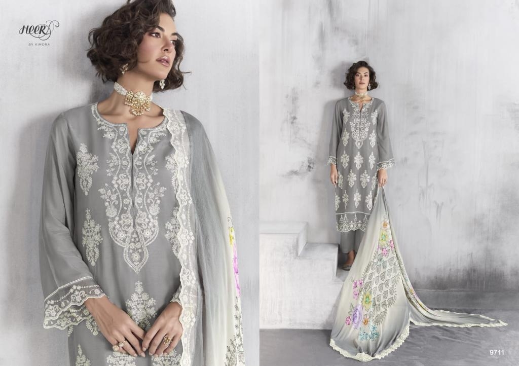 kimora heer bulbul vol 215 series 9711 to 9716 muslin trendy readymade big size suit in wholesale surat