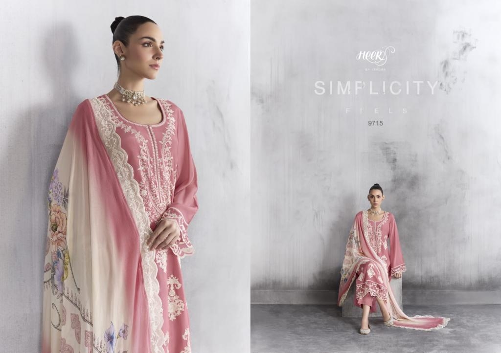 kimora heer bulbul vol 215 series 9711 to 9716 muslin trendy readymade big size suit in wholesale surat