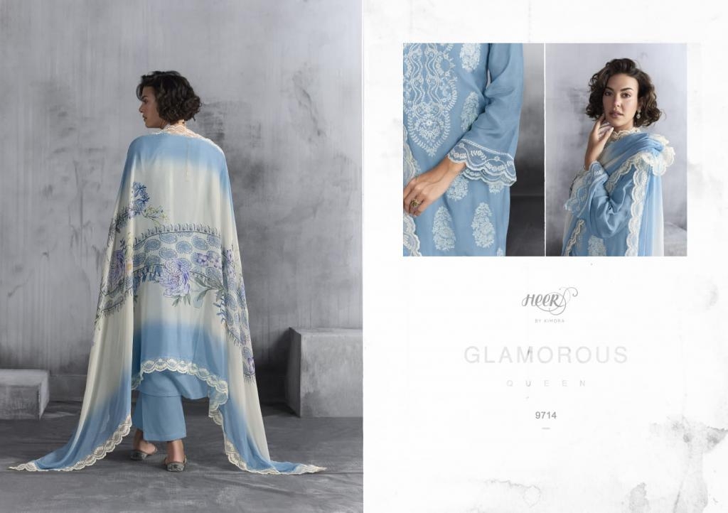 kimora heer bulbul vol 215 series 9711 to 9716 muslin trendy readymade big size suit in wholesale surat