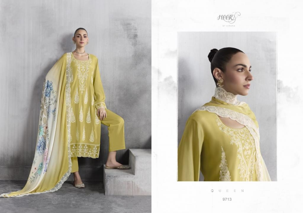 kimora heer bulbul vol 215 series 9711 to 9716 muslin trendy readymade big size suit in wholesale surat