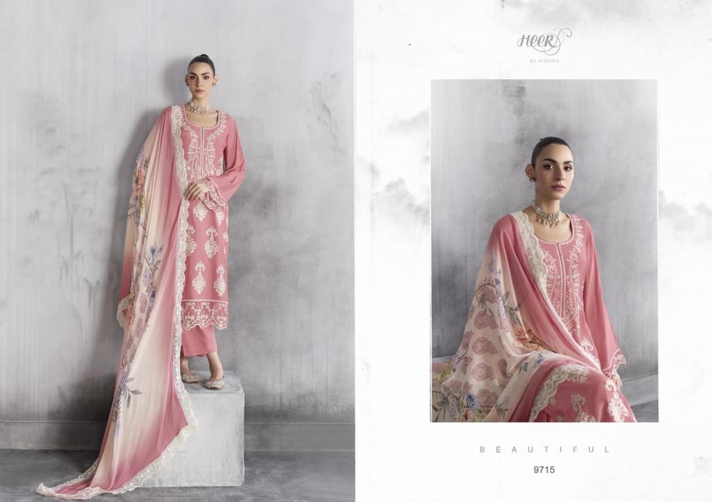 kimora heer bulbul vol 215 series 9711 to 9716 muslin trendy readymade big size suit in wholesale surat