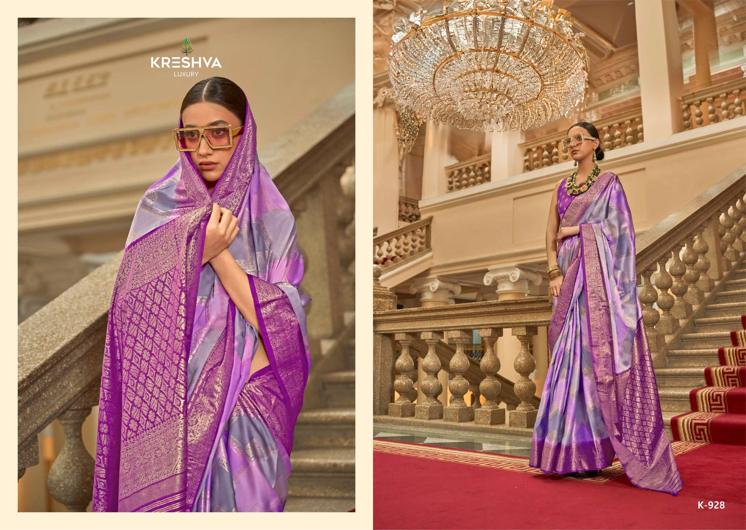 Kreshva Suwarnamala series 924 to 932 p. v. superior gaji satin silk saree in wholesale surat
