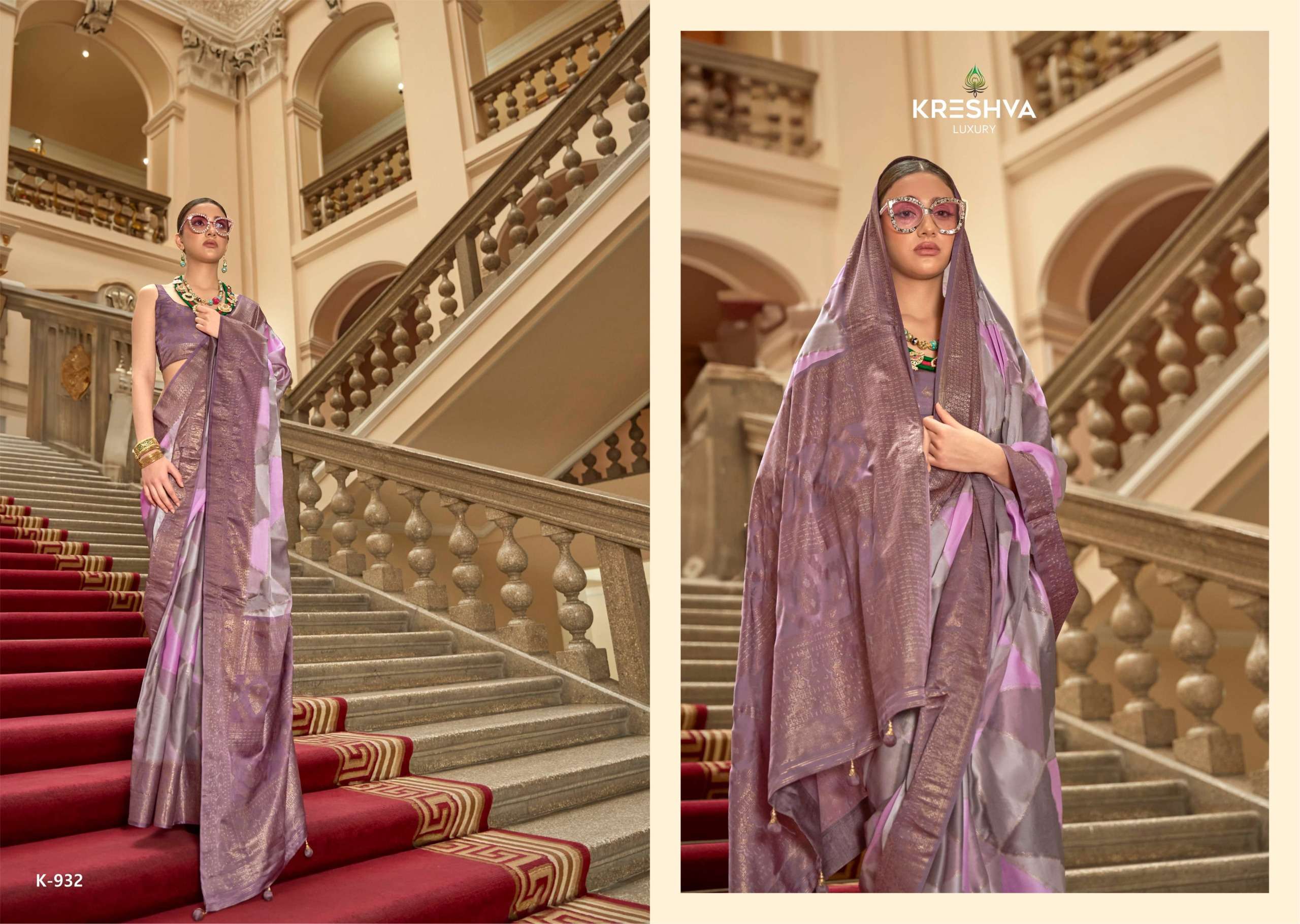 Kreshva Suwarnamala series 924 to 932 p. v. superior gaji satin silk saree in wholesale surat