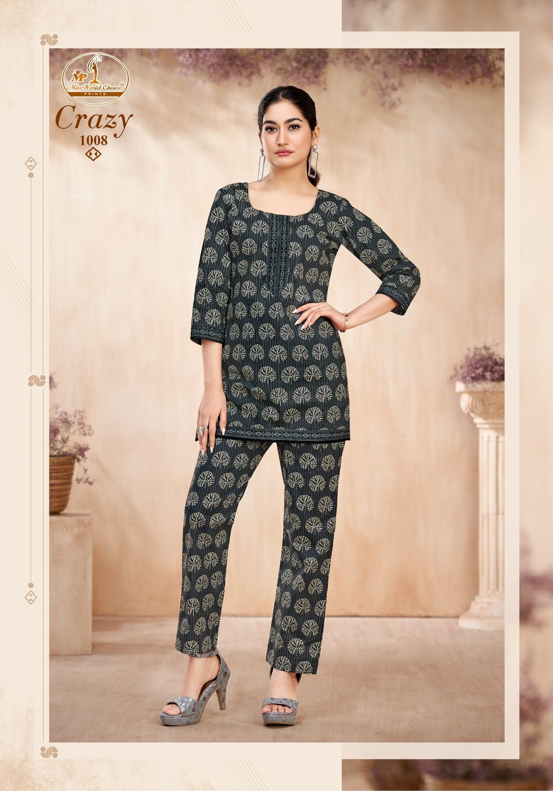 Miss World Crazy Vol-1 series 1001 to 1010 cotton readymade Cord Set in wholesale surat